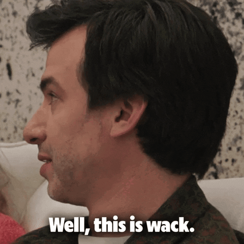 A Man Says Well This Is Wack In A Close Up Of His Face GIF