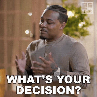 A Man Says " What 'S Your Decision " In A Video GIF
