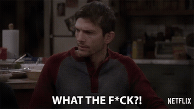 A Man Says " What The F * Ck " In A Netflix Advertisement GIF