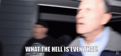 A Man Says What The Hell Is Even That In A Blurry Image GIF