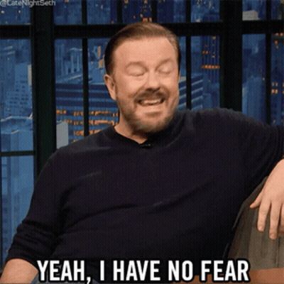 A Man Says Yeah I Have No Fear In Front Of A Window GIF
