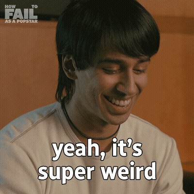 A Man Says Yeah It 'S Super Weird On A Screen GIF