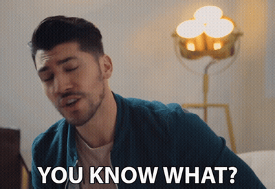 A Man Says " You Know What " While Sitting On A Bed GIF