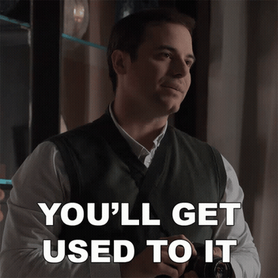 A Man Says " You 'Ll Get Used To It " While Wearing A Vest GIF