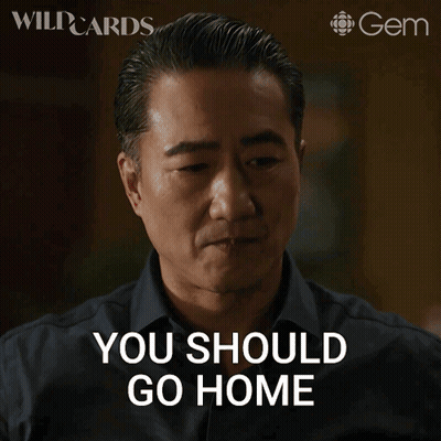 A Man Says " You Should Go Home " In An Animated Image GIF
