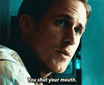 A Man Says " You Shut Your Mouth " In A Pixelated Photo GIF