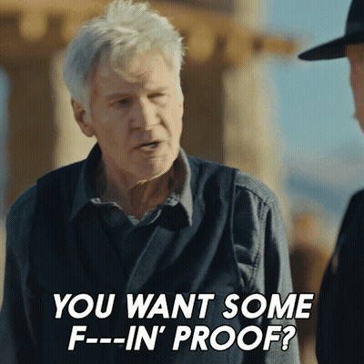 A Man Says " You Want Some F-In ' Proof " To Another Man GIF