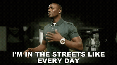 A Man Singing I 'M In The Streets Like Every Day In Front Of A Crowd GIF