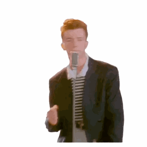 A Man Singing Into A Microphone While Wearing A Striped Shirt Sticker