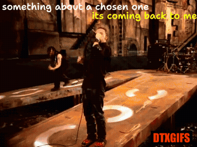 A Man Singing Into A Microphone With Something About A Chosen One Coming Back To Me GIF