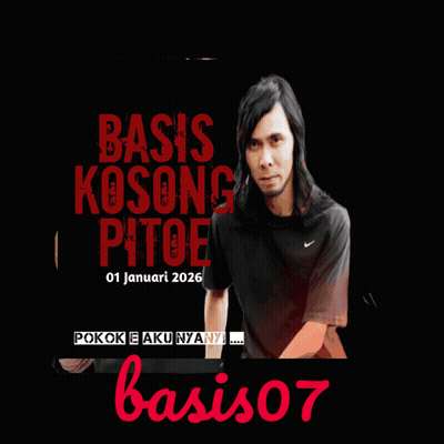 A Man Singing Into A Microphone With The Words Basis Kosong Pitoe In Red Behind Him GIF