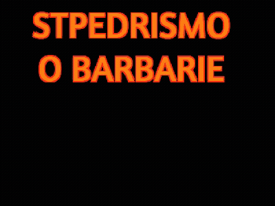 A Man Singing Into A Microphone With The Words Stpedrismo O Barbarie On The Bottom GIF