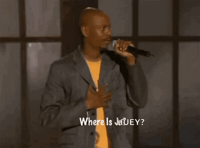 A Man Singing Into A Microphone With The Words " Where Is Jauey " Written Below Him GIF