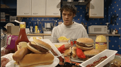 A Man Sits At A Table With A Bottle Of Kraft Mayonnaise GIF