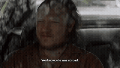 A Man Sitting In A Car Says You Know She Was Abroad GIF