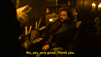 A Man Sitting In A Chair With The Words Yes Yes Very Good Thank You Below Him GIF