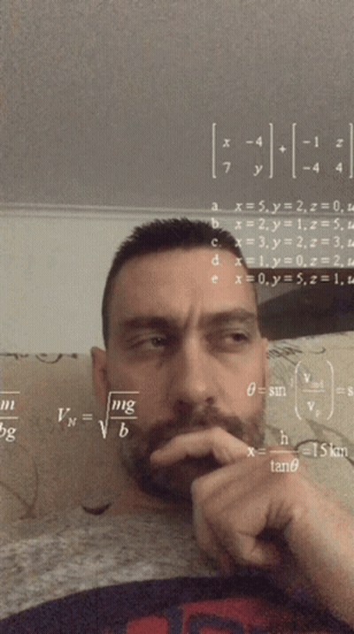 A Man Sitting On A Couch With Math Equations On The Wall GIF