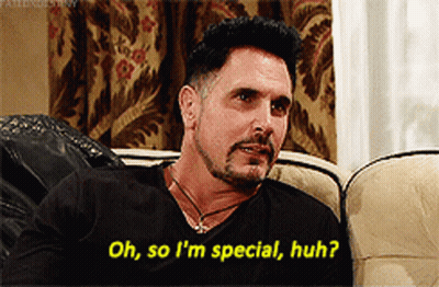 A Man Sitting On A Couch With The Words Oh So I 'M Special Huh GIF