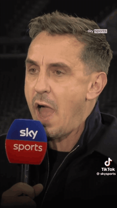A Man Speaking Into A Microphone That Says Sky Sports On It GIF