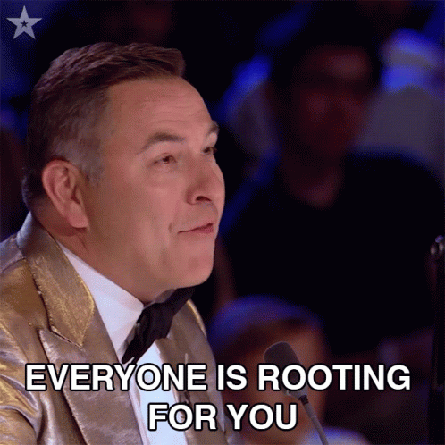Man Speaking Into Microphone Saying Everyone Is Rooting For You GIF