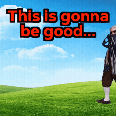 A Man Standing In A Field With The Words This Is Gonna Be Good Above Him GIF