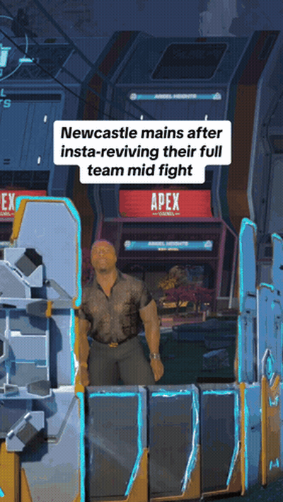 A Man Standing In Front Of A Sign That Says Apex On It GIF