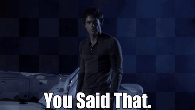 A Man Standing Next To A Boat With The Words You Said That GIF