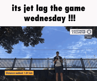 A Man Standing Next To A Fence With The Words Its Jet Lag The Game Wednesday !!! GIF