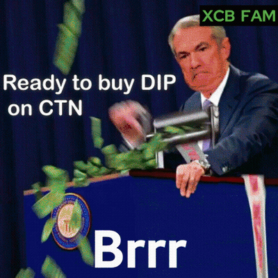 A Man Stands At A Podium With Money Falling Around Him And Says Ready To Buy Dip On Ctn Brrr GIF