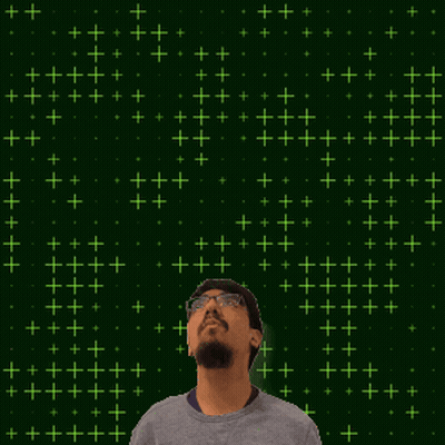 A Man Stands In Front Of A Green Background That Says 18 GIF