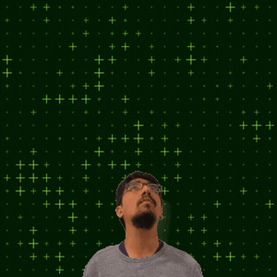 A Man Stands In Front Of A Green Background With The Number 20 On It GIF