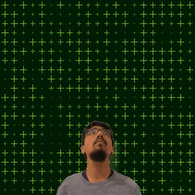 A Man Stands In Front Of A Green Background With The Number 21 GIF