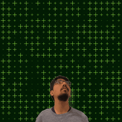 A Man Stands In Front Of A Green Background With The Number 21 GIF