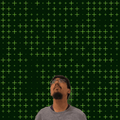 A Man Stands In Front Of A Green Background With The Number 21 GIF