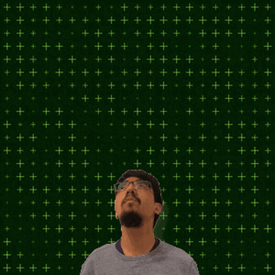 A Man Stands In Front Of A Green Background With The Number 24 GIF