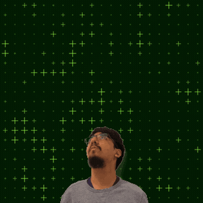 A Man Stands In Front Of A Green Background With The Number 3 And 1 GIF