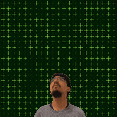A Man Stands In Front Of A Green Background With The Number 31 In Yellow GIF