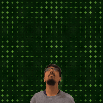 A Man Stands In Front Of A Green Background With The Number 9 And 17 GIF