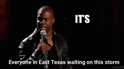 A Man Stands In Front Of A Microphone With The Words " It 'S About To Go Down " Above Him GIF