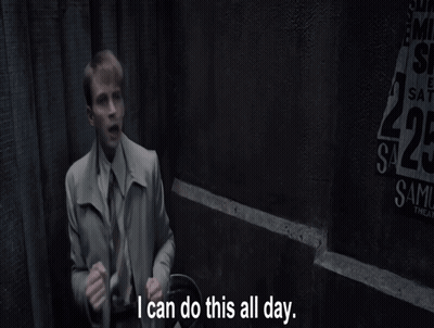 A Man Stands In Front Of A Wall That Says I Can Do This All Day GIF