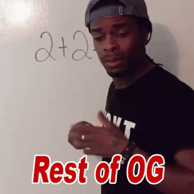 A Man Stands In Front Of A White Board That Says Rest Of Og GIF