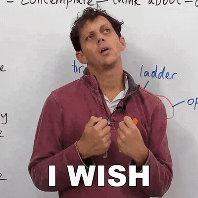 A Man Stands In Front Of A White Board With The Words Ladder Written On It GIF