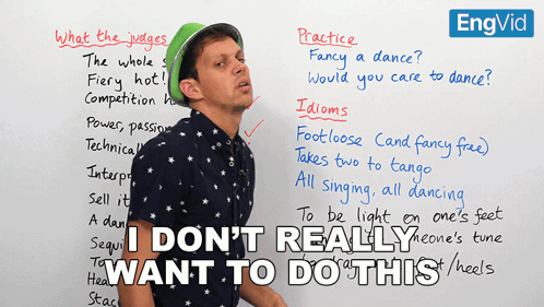 Man Standing In Front Of Whiteboard Saying I Don T Really Want To Do This GIF
