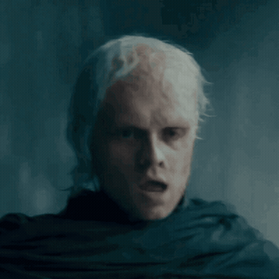 A Man Stands In The Middle Of A Ruined Building In The Fog GIF