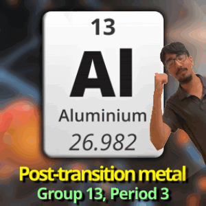 A Man Stands Next To A Sign That Says Aluminum GIF