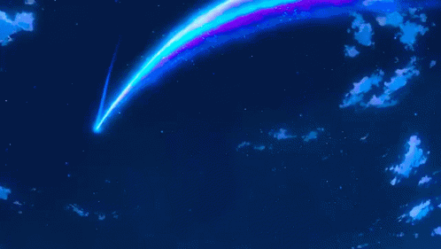A Man Stands On A Rooftop Looking Up At A Blue Sky GIF