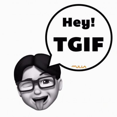 A Man Sticking Out His Tongue With A Speech Bubble That Says Hey Tgif