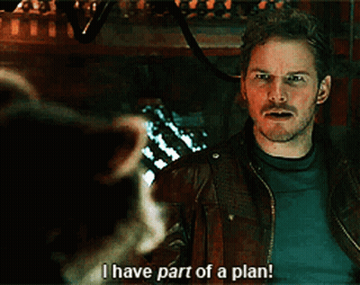 A Man Talking To A Raccoon With The Words I Have Part Of A Plan GIF