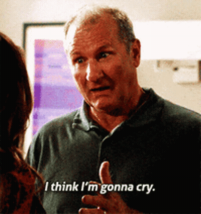 A Man Talking To A Woman And Saying I Think I 'M Gonna Cry GIF