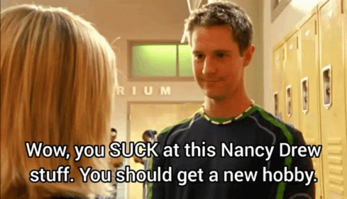 A Man Talking To A Woman In Front Of A Podium That Says Rium GIF